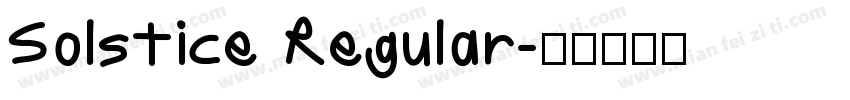 Solstice Regular字体转换